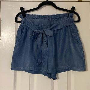 Mixology paper bag jean shorts